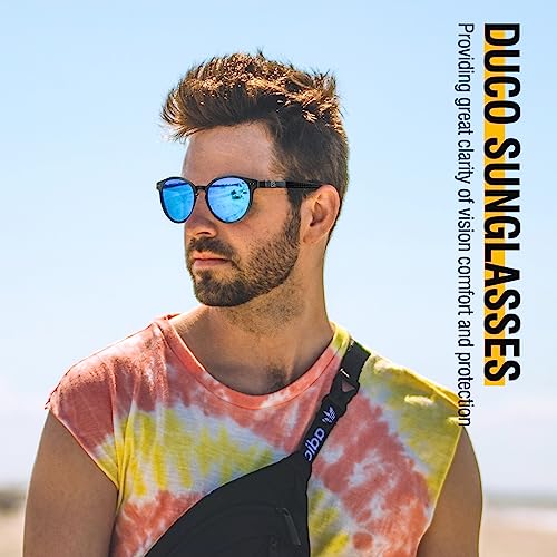 DUCO Mens Polarized Sunglasses for Men, Ultra Lightweight Carbon Fiber Sun Glasses UV Protection UV400 Shades DC30182