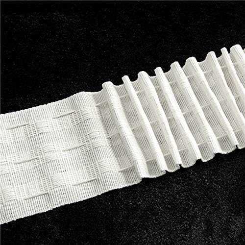Pencil Pleat Curtain Header Tape, Heavy Duty Pleating Band for Drapes & DIY Sewing