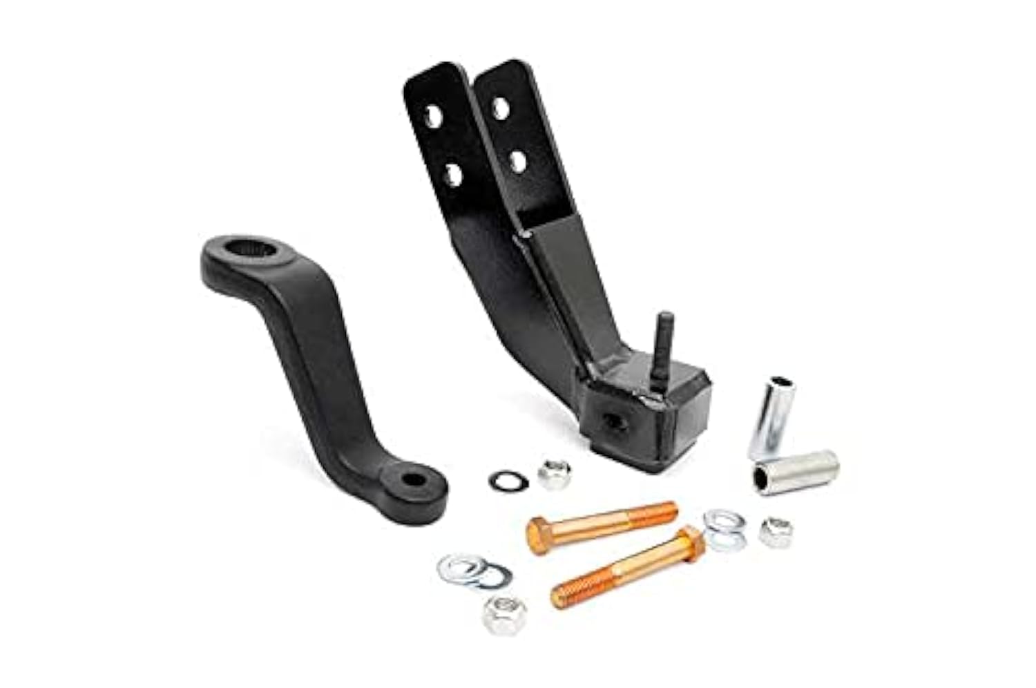 Rough Country Front Track Bar Bracket & Pitman Arm for 1997-2006 Jeep TJ - 1063,Black
