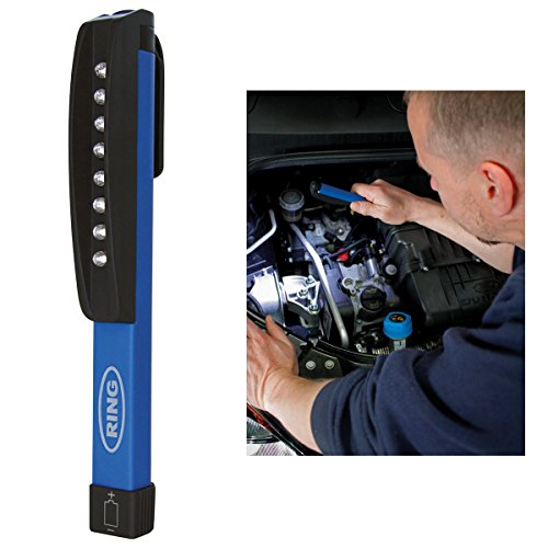 erlebnisladen Anillo LED Pocket Light Lámpara/Inspección ril50 con 8 LED 's y 250lux Incluye 3 x pilas AAA