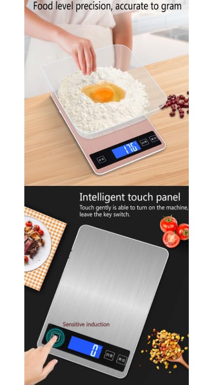 Báscula de cocina digital de acero inoxidable de 15 kg/1 g
