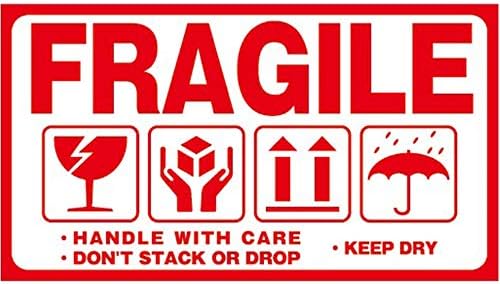 Pack of 'This Way Up/ Large Fragile - Please Handle with Care' Packing Stickers/Sticky Labels Handle with Care Keep Dry Upward Do Not Trample Shipping Box Warning Stickers Label (STK-02 300pcs)