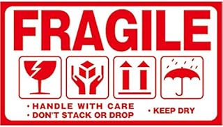 Pack of 'This Way Up/ Large Fragile - Please Handle with Care' Packing Stickers/Sticky Labels Handle with Care Keep Dry Upward Do Not Trample Shipping Box Warning Stickers Label (STK-02 300pcs)