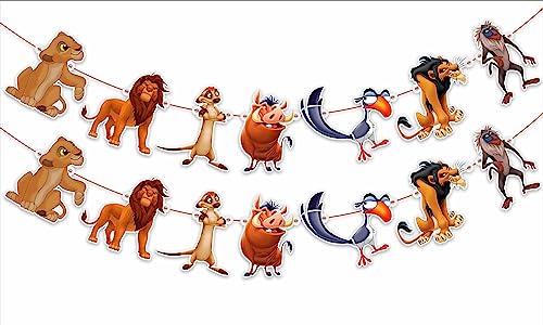 The Lion Kng Garland Decoration – Wild Animal Theme Party Banner