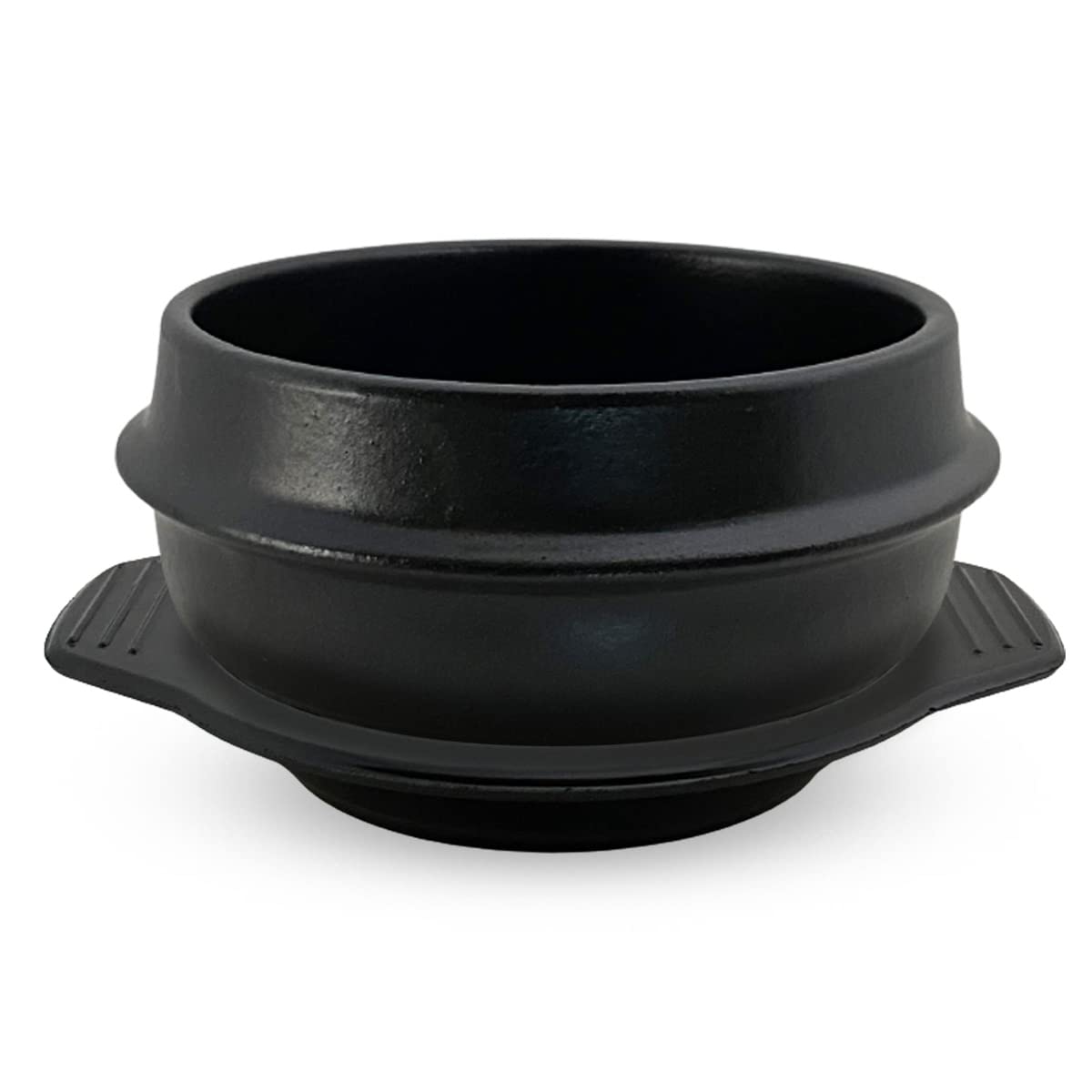 J-kitchens Heat Resistant Ceramic Jig Pot Toppegi 7.5 inches (19 cm) with Saucer Made in Korea