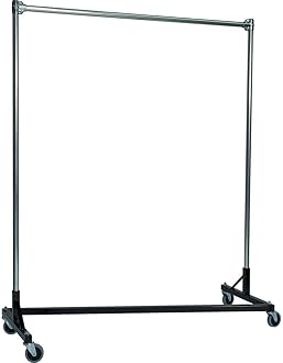Z-Rack, Heavy Duty Clothes Rack 72" L x 60" Uprights, Single Rail Black 272601BLK