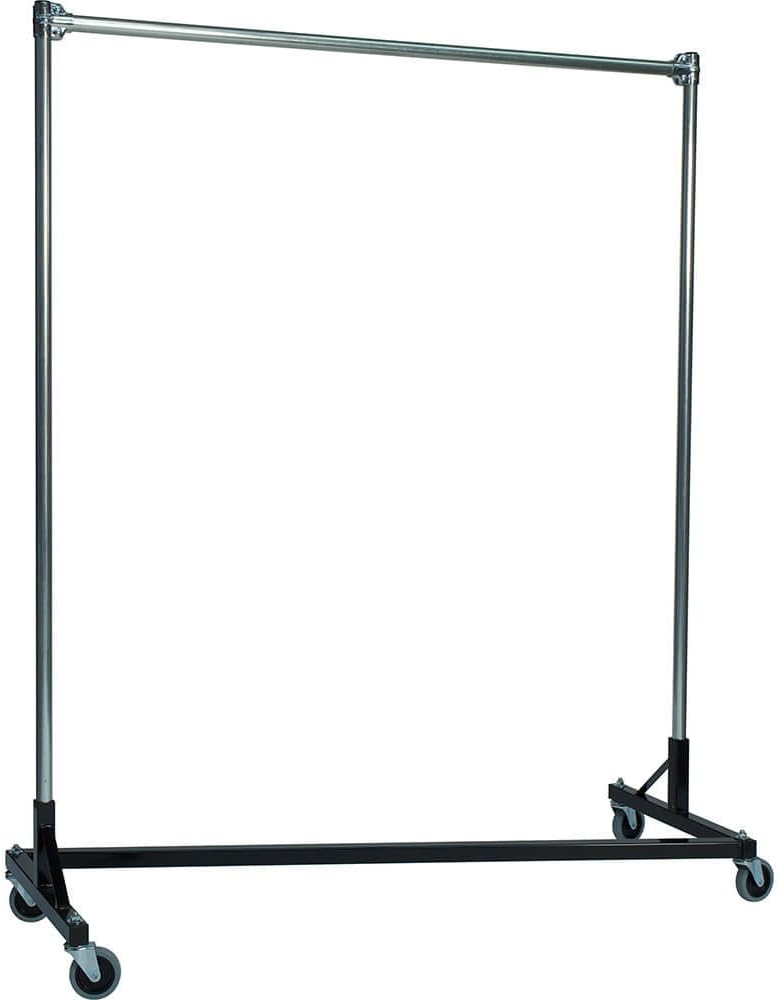 Z-Rack, Heavy Duty Clothes Rack 72" L x 60" Uprights, Single Rail Black 272601BLK