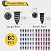 60-Piece tire Repair Screws, 2026 new tire Repair Rubber Nail kit, 8-Second Repair, Two Sizes, Suitable for self-Service Screw Fixing of tire Plugs on Trucks, Cars, Motorcycles, etc.