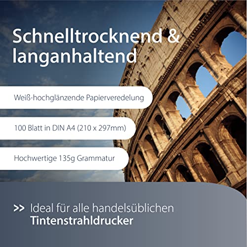 Fotopapier A4 MediaRange für Tintenstrahldrucker, 100 Blatt