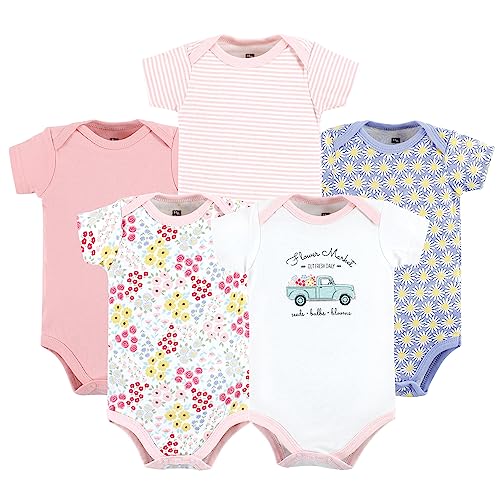Image of Hudson Baby Unisex Baby Cotton Bodysuits (5 Piece)