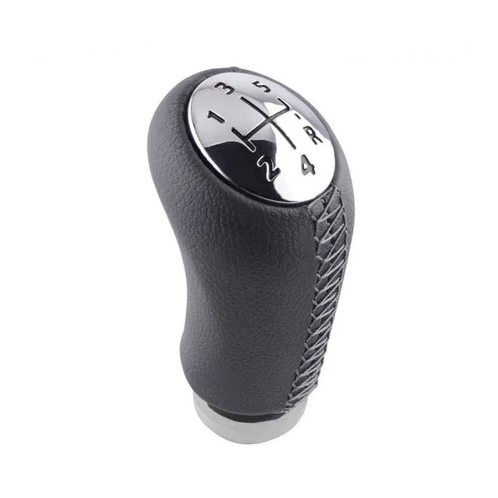 Cavinbdz Chrome Grey Stitch For Renault For Scenic Ii Mk2 For Megane 2 Mk2 Mk For Clio Iii Mk3 Mt Gear Shift Knob Shifter Stick Headball Pen Manual Gear Shift Knob(Chrome Grey Stitch)