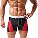 Baleaf Men's Square Leg Swimsuit Gradient Style (RedBlack, M)
