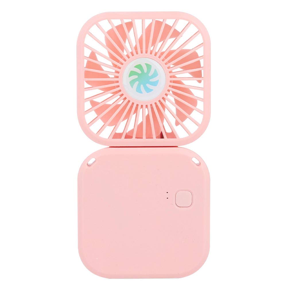 UDPOIUYT Hand Held Fan, Mini USB Wearable Hanging Foldable Neck Fan - Multicolor(Blue ivory red white)