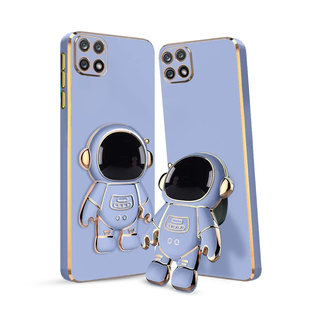 KARWAN®️ 6D Astronaut with Folding Stand Back Cover Case Compatible for Samsung Galaxy A22 5G | Slim electroplated case | Stand case | Soft TPU | Space Astro Theme | Camera Protection-Blue (B0C7LBQ3ZS) Amazon Price History, Amazon Price Tracker