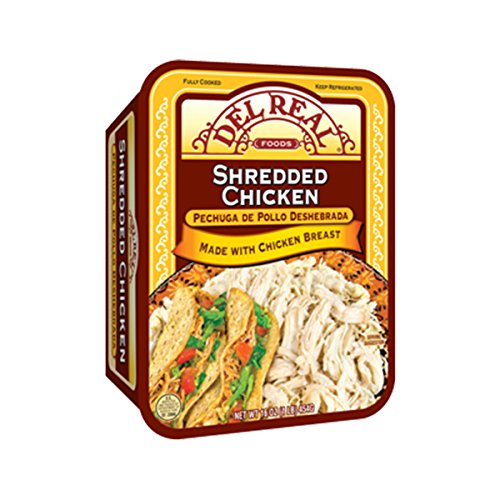 Del Real Foods Shredded Chicken Breast Meat 16 Ounce Packages (Pack of 2)