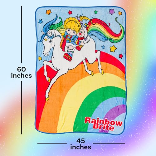 Image of Silver Buffalo Rainbow Brite, Starlite, Twink, Throw Blanket, 45x60in