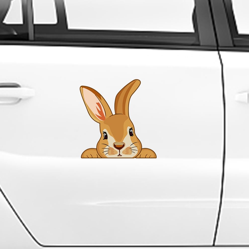 Adhesivo De Metal De Conejo Para Coche – Decoración Bonita Para Capó, Puerta, Maleta O Computadora
