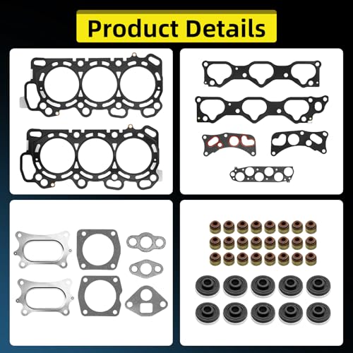 Image of HS26509PT 3.5 Cylinder Head Gasket Set for Honda Accord Odyssey 2008-2017 Pilot Ridgeline 2009-2014 Crosstour 2012-2015, for Acura RDX TL TSX 2010-2013 3.5L V6 SOHC Engine Head Gasket Kit