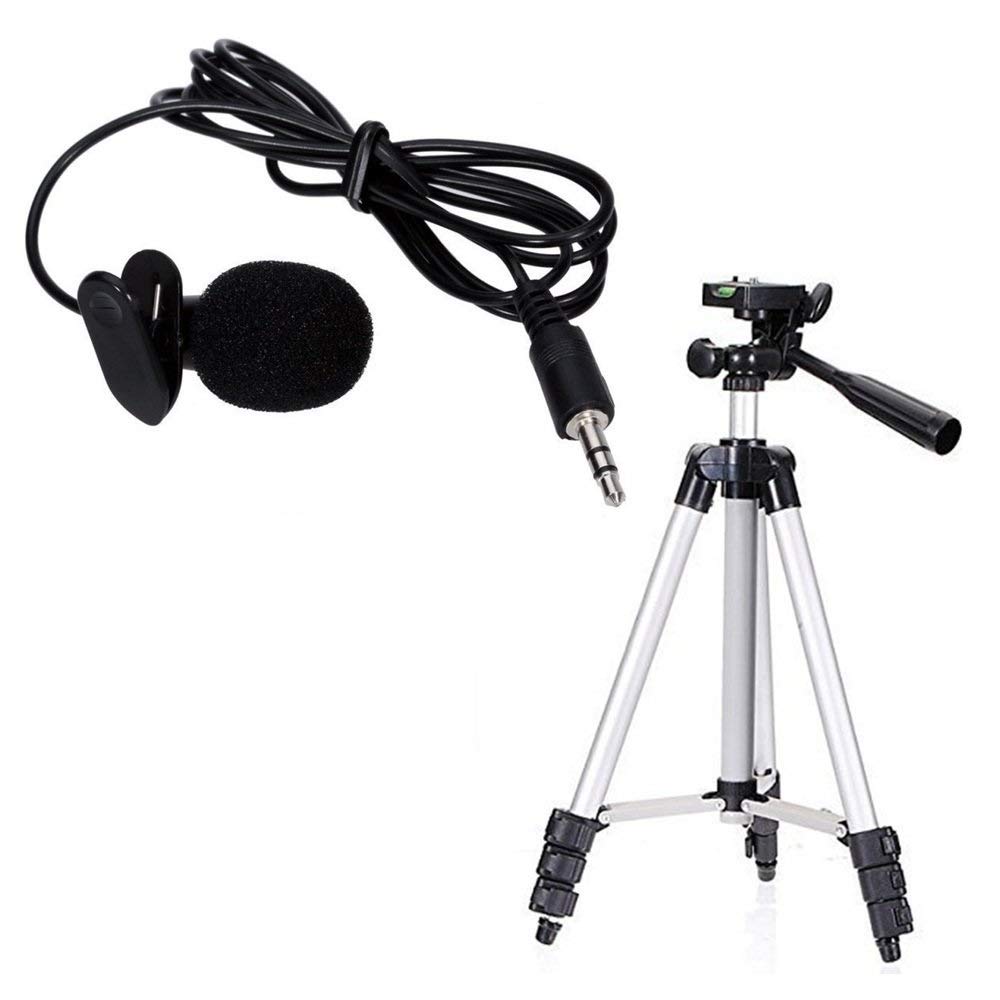 SPOY Microphone with Mini Hands-Free Clip on Mic for Camera Recorders Compatible with All Smartphones (Multicolour)
