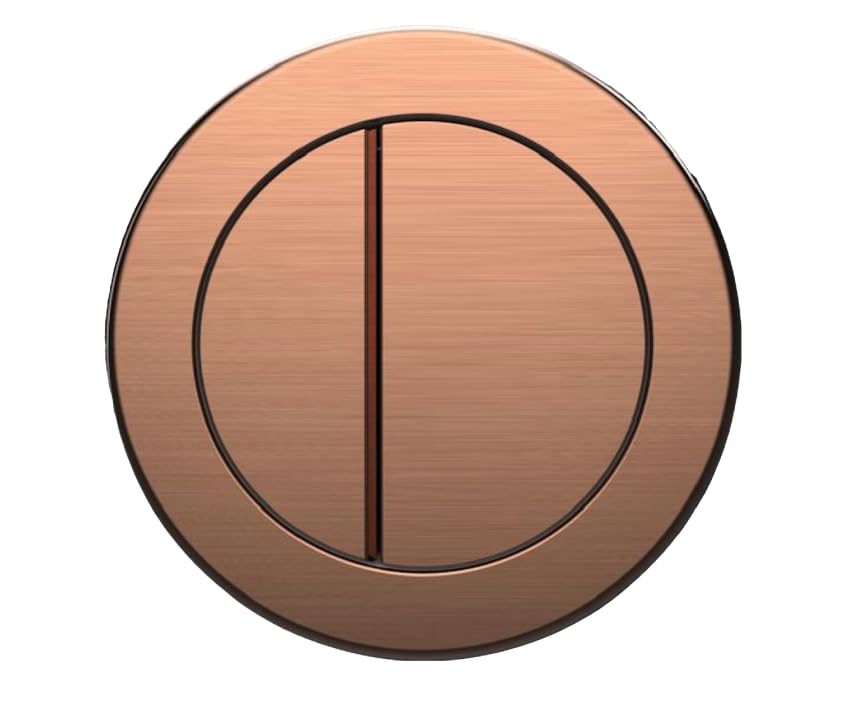 Bouton de chasse d'eau pneumatique or rose au design moderne et finitions de luxe