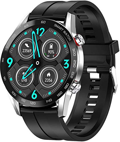 jpantech Smart Watches,Fitness Tracker Smartwatch IP68 Waterproof Fitness Watch with Heart Rate Monitor Pedometer Step Counter Sleep Monitor Stopwatch for Men Women for iPhone Android Phone (Plata)