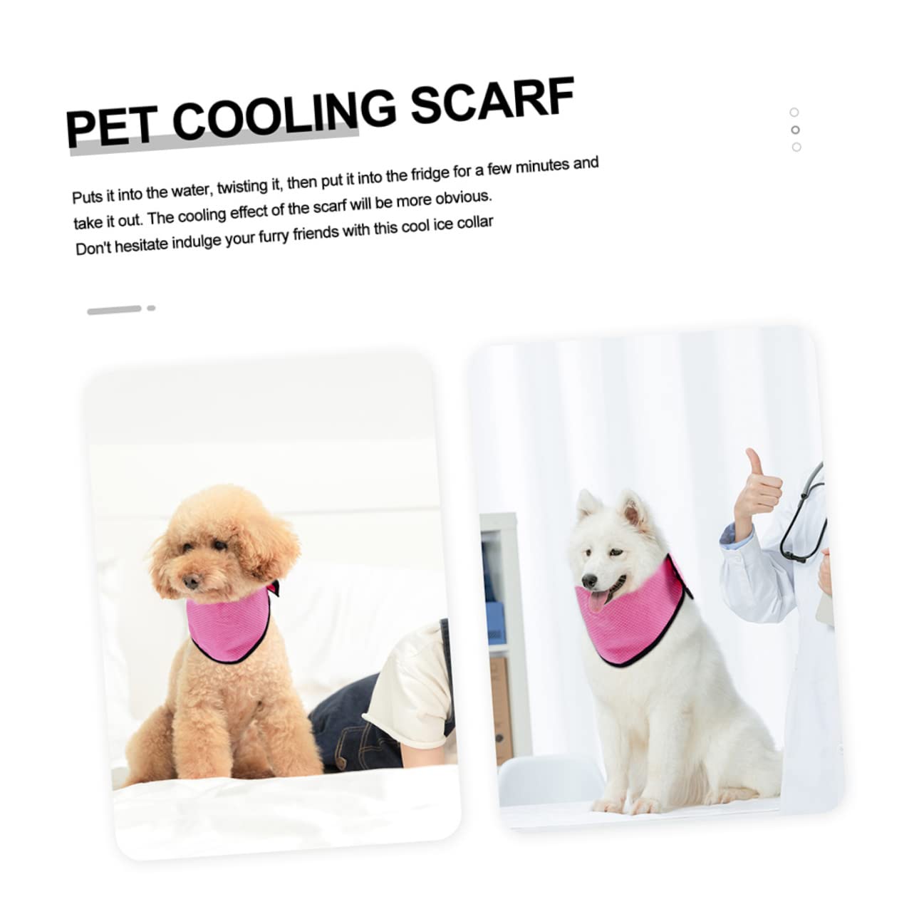 BESPORTBLE 6stücke Haustier Kühlhandtuch Hund Katze Sommer Halstuch Outdoor Eistuch Kragen Atmungsaktive Leichte Kühlung Für Heiße Tage Für Hunde Mit Dickem Fell