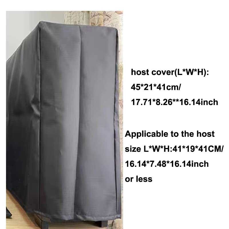 Set 3 Coperture Antipolvere Per Computer – Monitor, CPU E Tastiera – Tessuto Oxford Nero