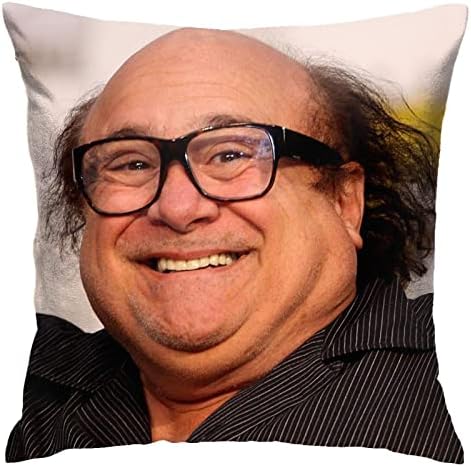 YHEAUN Danny Painting Devito Flower Decorative Throw Pillow Covers For Sofa Couch Cushion Pillow Cases 18x18 Inch,One Size,220219