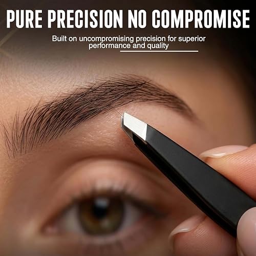 Image of Beaute Secrets Tweezers Set - Tweezers for Eyebrows - Great Precision Plucker for Facial Hair, Splinter and Ingrown Hair Removal, Hair Threading