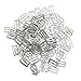 100x Bikini Verschluß Dessous BH Ringe Schnallen Schieberegler BH-Verschlüsse, Kunststoff - Silber, 15mm