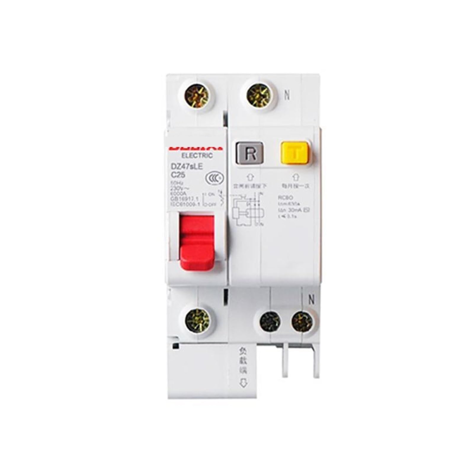 Interruttore differenziale miniaturizzato DZ47sLE 1P+N (N Diretto) C 25A