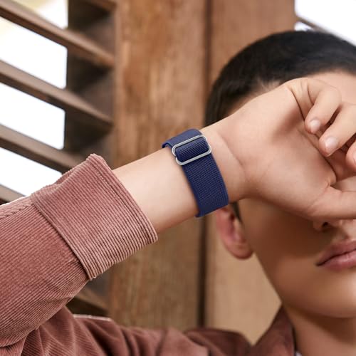 Image of Tobfit Nylon Strap for Samsung Galaxy Fit 3 (Watch Not Included), Flexible Premium Elastomer Nylon Adjustable Watch Band for Galaxy Fit3 2024 SM-R390 Men & Women
