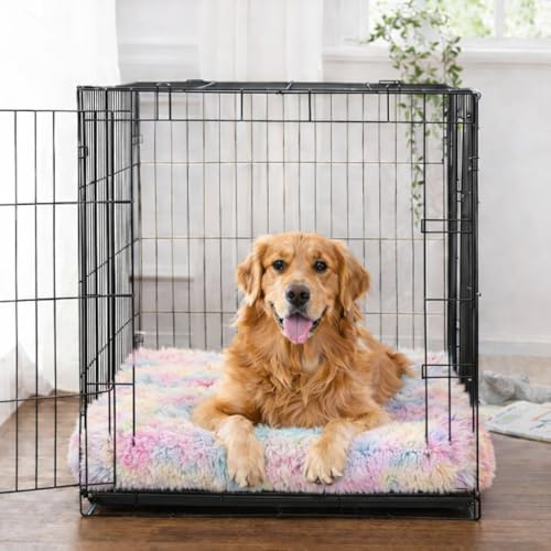 Image of ZEXSAZONE High-Density Rebond Foam Large Dog Bed | 90 x 60 CM Soft Rectangular Pet Bed | Washable, Thick Cushion with Anti-Slip Bottom | Indoor Use | (Coffee, Large, Dog Mattress)