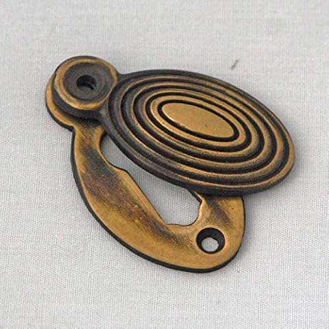 Brass Oval Beehive Escutcheon Cover