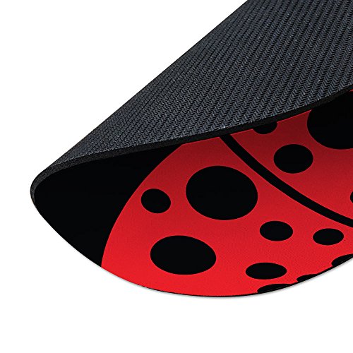 Non-Slip Round Mousepad, Fincibo Red Ladybug Mouse Pad For Home, Office And Gaming Desk #TOP2