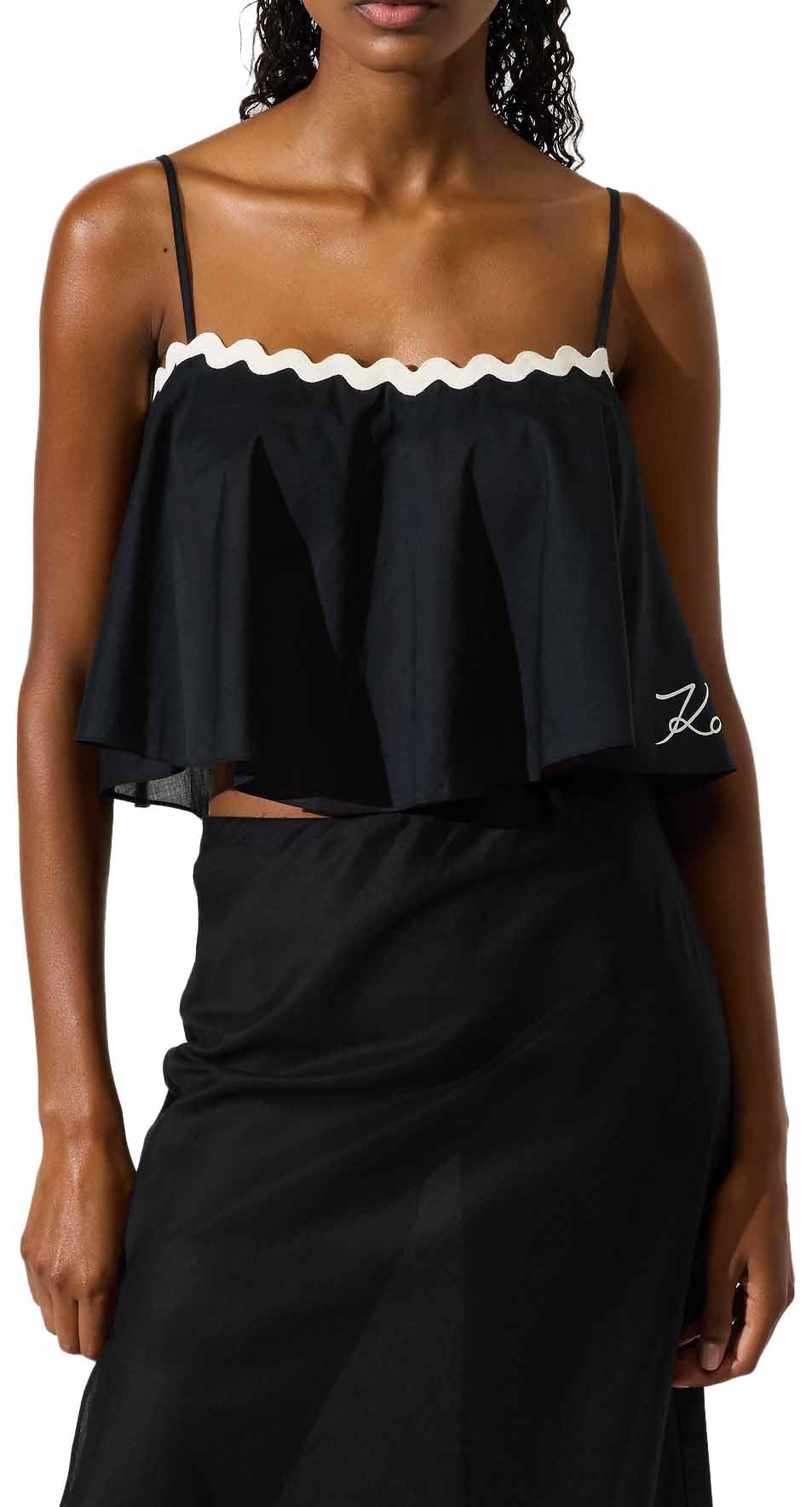 KARL LAGERFELD B.V Stroje kąpielowe Cover Up Kobiety Karl Lagerfeld, Women's, Signature Scallop Beach Top