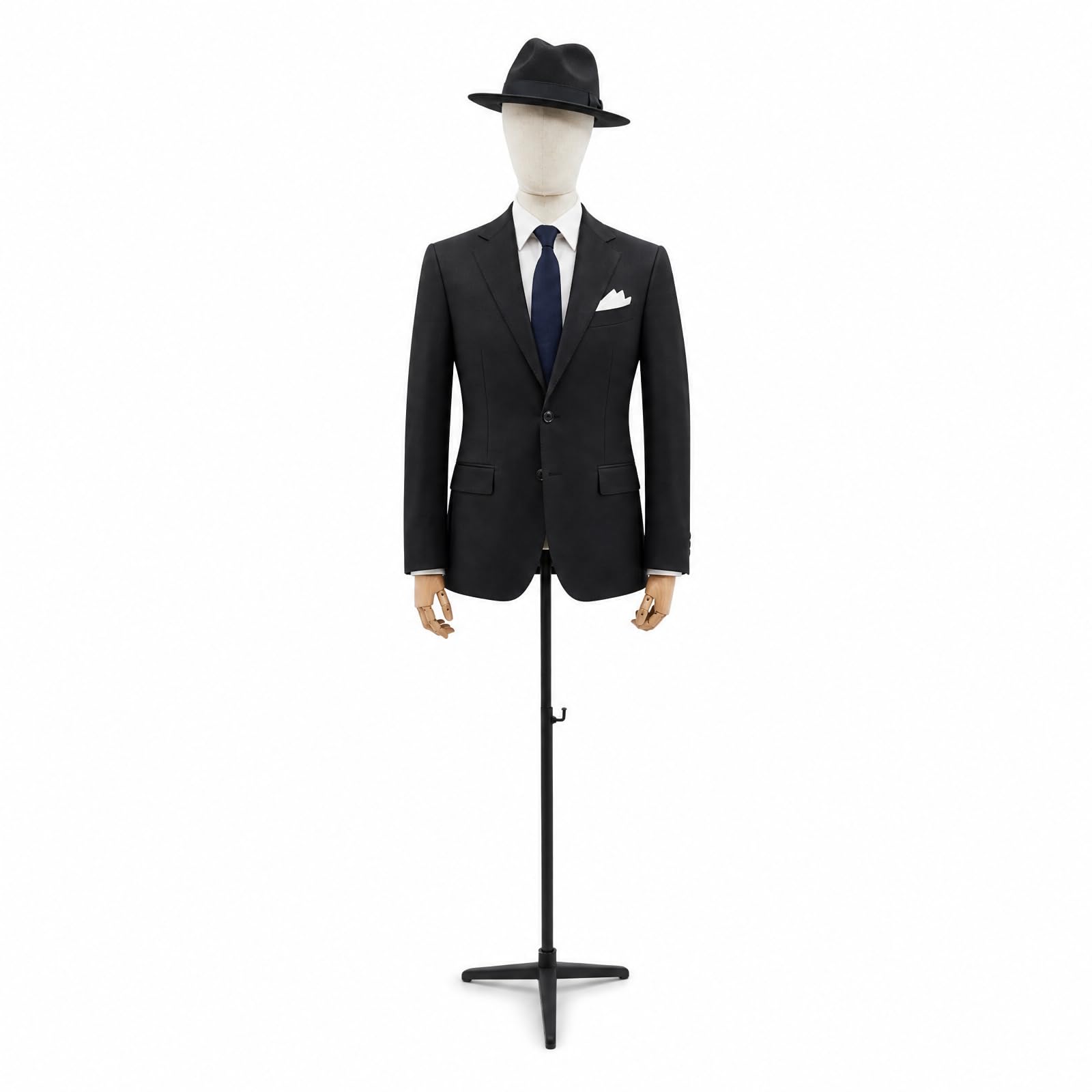 Mannequin pour homme, hauteur de 135 à 193 cm, réglable M, mannequin de vitrine masculin mobile pour magasins de vêtements, vêtements de mariage (support noir - mâle)
