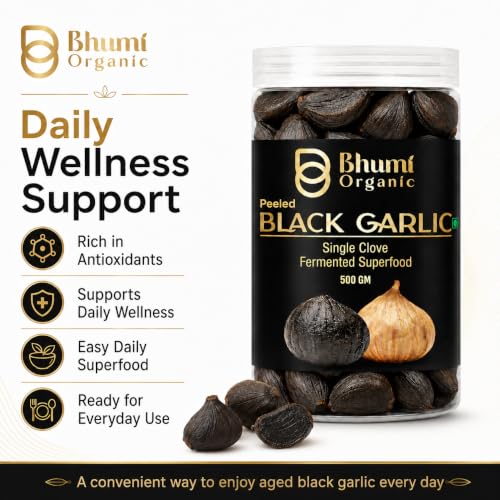 Image of Bhumi Organic Black Garlic Single Clove (500 GM)