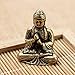 SaiDian 2 Pcs Mini Statue Brass Sakyamuni Buddha Ornaments Creative Home Office Decoration