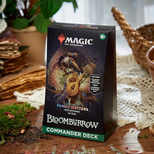 Image of Magic: The Gathering Bloomburrow Commander Deck - Family Matters (100-Card Deck, 2-Card Collector Booster Sample Pack + Accessories)