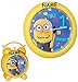 Produktbild alles-meine.de GmbH 2 TLG. Set __ Wanduhr + Wecker - Minions Ich einfach unverbesserlich - incl. Namen - 26 cm groß - sehr leise ! - Uhr - Analog - Wohnzimmer & Kinderzimmer ..