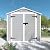 Ball & Cast 6x4.4 FT Resin Weather Resistant Outdoor Storage Shed with Floor and Ventilation & Window,Waterproof Tool Cabinet W/Sloping Roof & Lockable Door,House for Bicycles,Lawnmowers,Light Grey