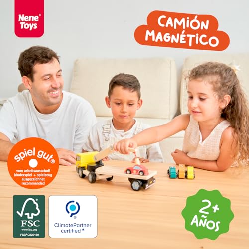 Regalo para niños y niñas de 2 a 4 años camión madera didáctico 2