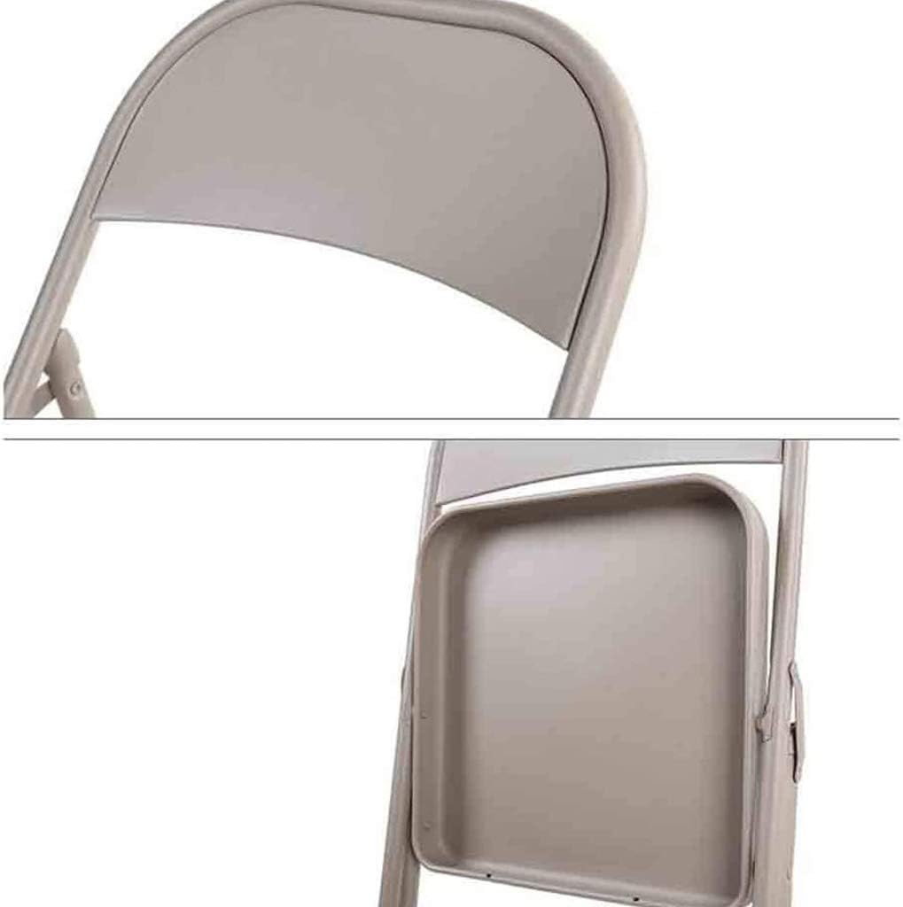 JSEIAJB Metal Folding Chair, Thickened Desk Office Seat Computer Business
