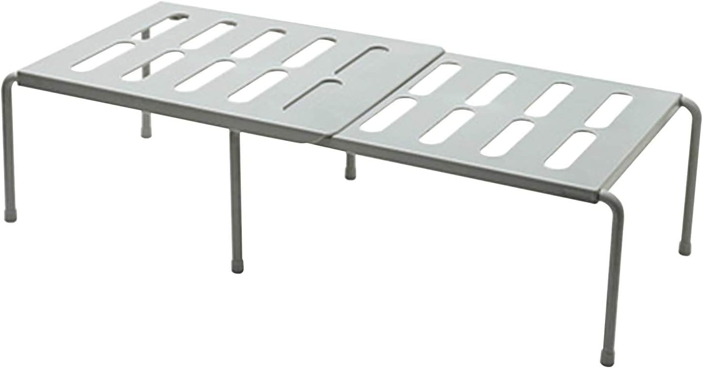 Rayking Cabinet Shelf,Cabinet Shelf Expandable Stackable Kitchen Cabinet Counter Shelf Storage Organizer Kitchen Cupboard Organizer for Tableware Seasoning(Grey)