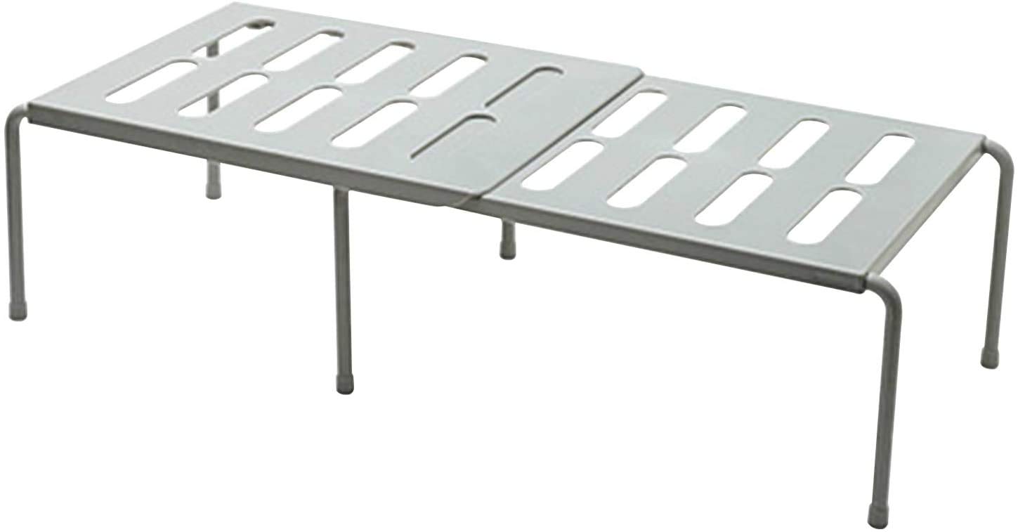 Rayking Cabinet Shelf,Cabinet Shelf Expandable Stackable Kitchen Cabinet Counter Shelf Storage Organizer Kitchen Cupboard Organizer for Tableware Seasoning(Grey)
