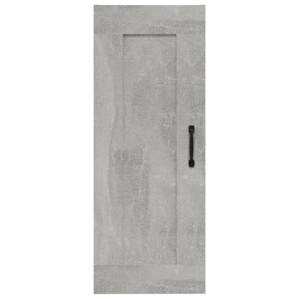 vidaXL Armoire Suspendue Meuble de Rangement Armoire Murale Meuble de Chambre à Coucher Salon Intérieur Gris Béton 35x34x90 cm Bois d'Ingénierie