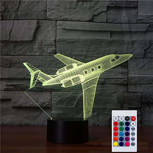 SUPERHONGJIHAO Veilleuse 3D pour enfants - Lampe LED avec télécommande - 16 couleurs changeantes - Cadeau de Noël ou d'anniversaire pour enfant