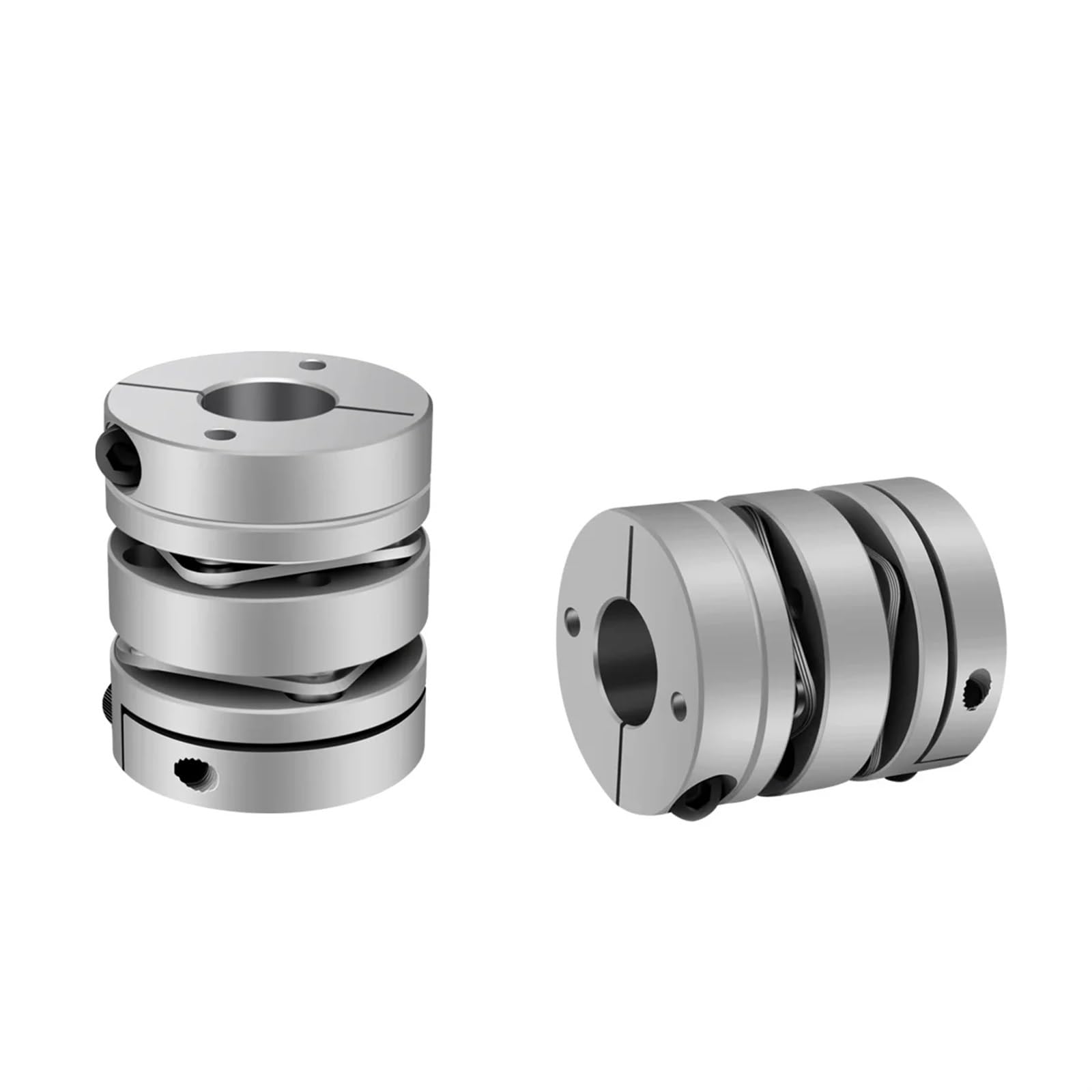 Acoplamiento de Doble diafragma de Aluminio D82L98, Conector elástico D82mm L98mm, Tornillo de Bola, servomotor a Pasos, codificador de Ordenador(25X35)