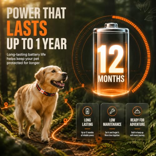GPS Tracker for Dogs, Smart Collar with Real-Time Locator with Holder Pet Location Tracker, No Monthly Fee/No SIM Card, for Android and iOS, Ultra-Slim, IP68 Waterproof, Reliable — view 6